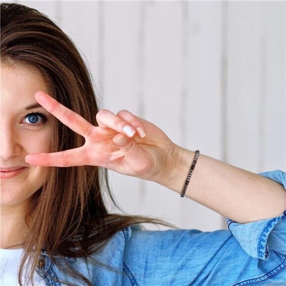 Morse Code Bracelets for Women Men Gifts for Her Him Mom Dad Daughter Sister - Picture 2 of 6